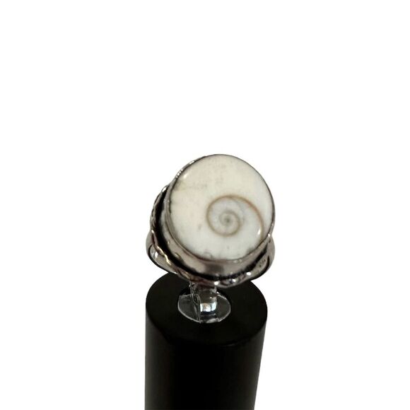 💕 Shiva Eye Sterling Silver overlay Ring Handmade Minimalist Victorian Style - Picture 5 of 6